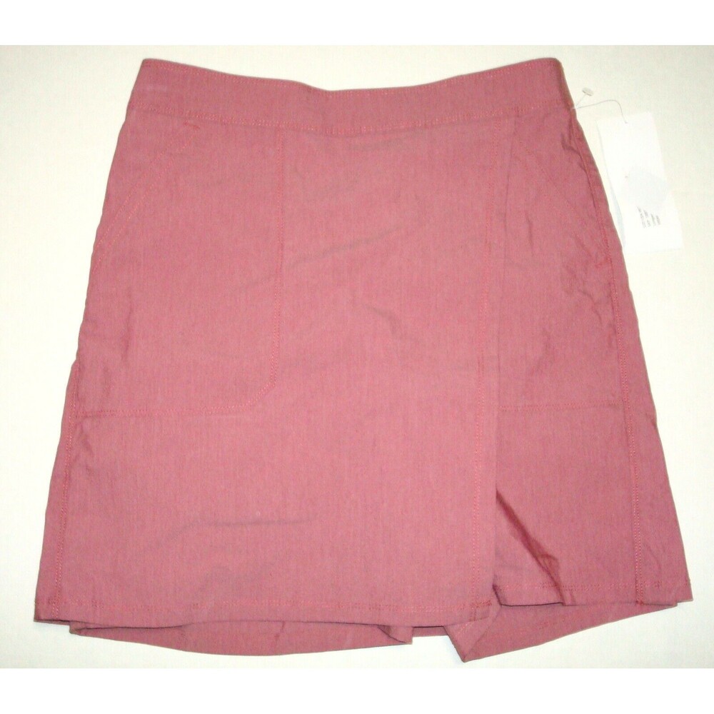 Womens New 8 NWT Columbia Longer Day Run Camp Hike Skort Skirt Shorts Red Pocket